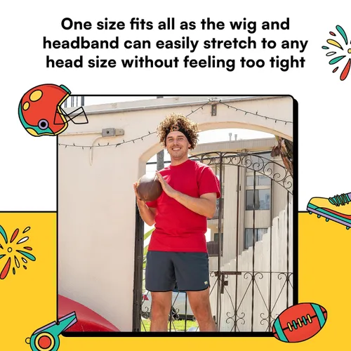 Vista 3 de Peluca con diadema Mahomes - Talla única