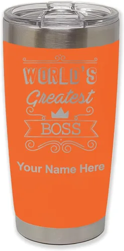 Vista 12 de LaserGram Vaso aislado al vacío de 20 onzas, con grabado personalizado incluido (negro)