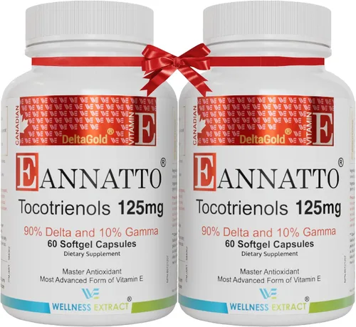 Vista 7 de WELLNESS EXTRACT Eannatto Tocotrienoles Deltagold Vitamina E Suplementos blandos, sin tocoferol, sin OMG, sin gluten y antioxidante