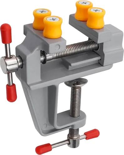 Vista 2 de Yakamoz Mini tornillo de banco para mesa pequeña, abrazadera de tornillo de banco, prensa de tornillo de banco de trabajo para fabricación de joyas