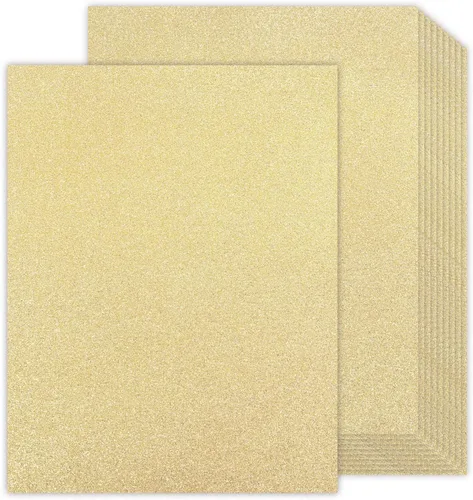 Vista 20 de Goefun - Cartulina negra con purpurina de doble cara de 8.5 x 11 pulgadas, 24 hojas de 9.88 oz/m²/100 libras, papel de cartulina negra