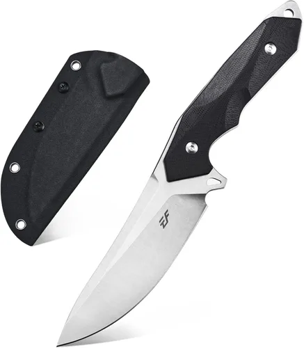 Vista 12 de Eafengrow EF107 Cuchillo de hoja fija con hoja de acero D2 y funda Kydex - Cuchillo compacto G10 para exteriores (negro)