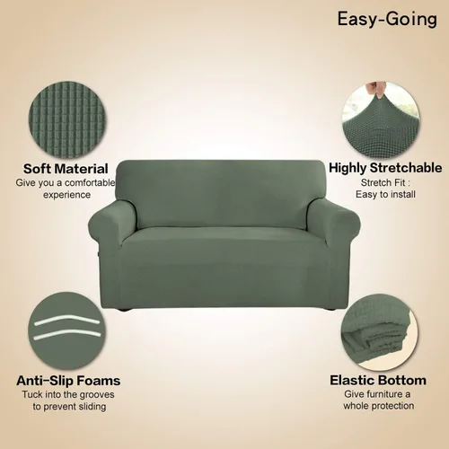 Vista 101 de Easy-Going - Funda elástica sobredimensionada para sofá, 1 pieza, protector muebles, suave, parte inferior elástica, para niños, tela jacquard