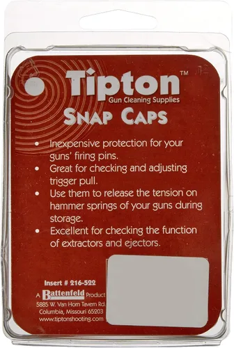 Vista 2 de Tipton Casquillos de Fogueo para Pistola con Cebador Falso y Diseño Reutilizable para Disparo en Seco, Mantenimiento de Armas, Almacenamiento