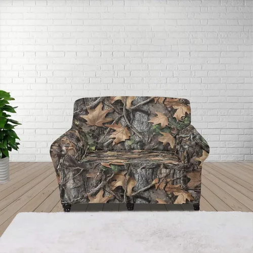 Vista 113 de ZOUTAIRONG Fundas elásticas para sofá con estampado de ramas de camuflaje 3D para sofá, funda para muebles de un solo cojín, decoración del hogar u