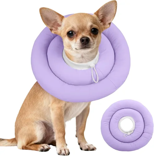 Vista 44 de IDOMIK - Collar de recuperación para perros, cono suave impermeable para perros después de la cirugía Comfy Protective Elizabethan Collar