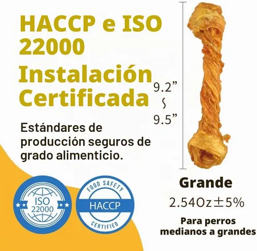 Vista 3 de iPaw Tendón de pavo para perros, masticable natural para cachorros de grado
