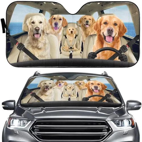 Vista 7 de Parasol para parabrisas de coche de conejo, protector solar de animal familiar, reflector UV, cubierta de parasol para ventana delantera