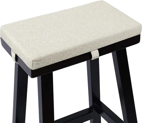 Vista 13 de Tromlycs Cojín rectangular para taburete de bar, funda de cojín rectangular con lazos para correa, 18 x 9.5 pulgadas, 1 unidad, color negro