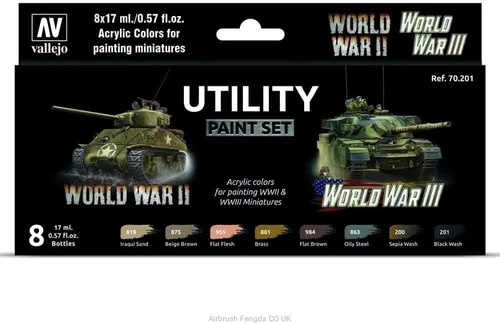Vista 4 de Vallejo - Set de Pintura para Modelismo WWII Waffen SS Alemán Tonos Militares Históricos Colores Acrílicos Compatibles con Pinceles y Aerografos