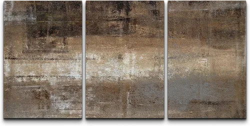 Vista 109 de wall26 Lienzo enmarcado para pared, juego de arte de acuarela pastel, paisaje rural, ilustraciones con formas abstractas, arte moderno, decorativo