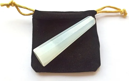 Vista 36 de WholesaleGemShop - Torre de obelisco de piedras preciosas de 3 pulgadas, faceta gigante, cristal de roca de Aura Rock Natural pulido Earth Wand