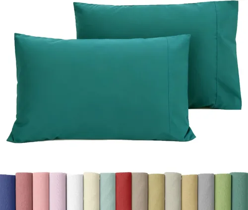 Vista 43 de WINLIFE Juego de 2 fundas de almohada de algodón 100%, tamaño estándar, de fibras largas, 20×26 pulgadas, fundas de almohada frescas, transpirables