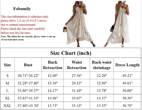 Vista 6 de Vestido de verano para mujer cuello en V tirantes delgados sin mangas cintura alta bohemio boda playa vestidos largos
