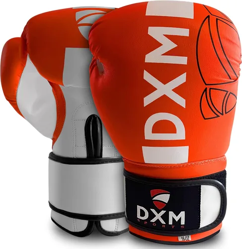 Vista 12 de DXM SPORTS Guantes de boxeo para hombres y mujeres, guantes de entrenamiento de boxeo, guantes de kickboxing, guantes de sparring, guantes