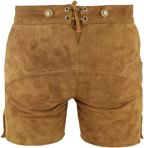 Vista 5 de Oktoberfest alemán bávaro para niños Trachten Lederhosen, Marrón oscuro