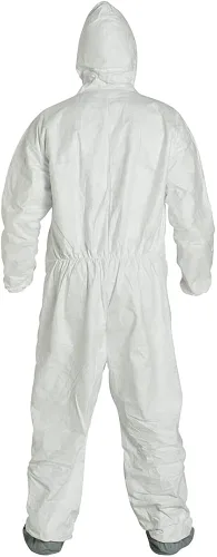 Vista 7 de DuPont Tyvek 400 TY122S Buzo de seguridad desechable, con protector de botas, XL, paquete de 25