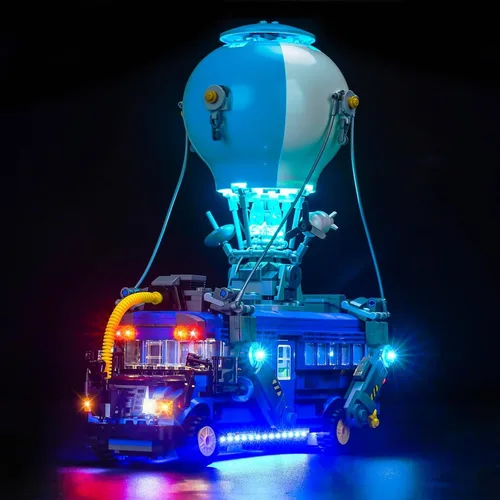 Vista 9 de LocoLee Kit de luces LED versión RC compatible con Lego 77073 Battle Bus Fortnite, accesorios de iluminación creativa compatibles con Lego 77073