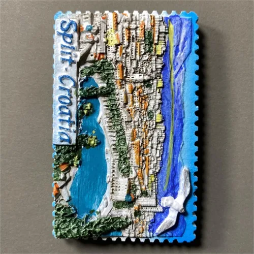 Vista 5 de Split Croacia - Imán para nevera, recuerdo de viaje, decoración de nevera, calcomanía magnética, colección artesanal