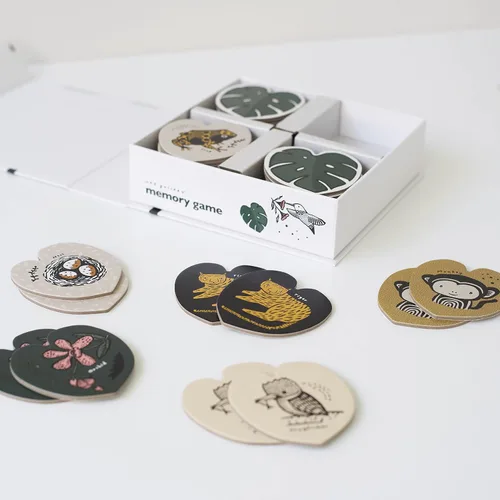 Vista 6 de Wee Gallery Juego de memoria, animales de la selva y naturaleza, juguete Montessori y juegos cerebrales para niños, actividad educativa para niños
