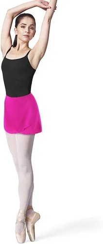 Vista 9 de Bloch Falda de ballet Vera Georgette para mujer, falda cruzada de ballet Vera Georgette Berenjena