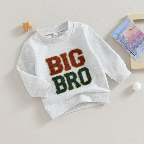 Vista 6 de Merqwadd Sudadera con cuello redondo para bebé grande y hermana pequeña, ropa de otoño a juego para hermanos