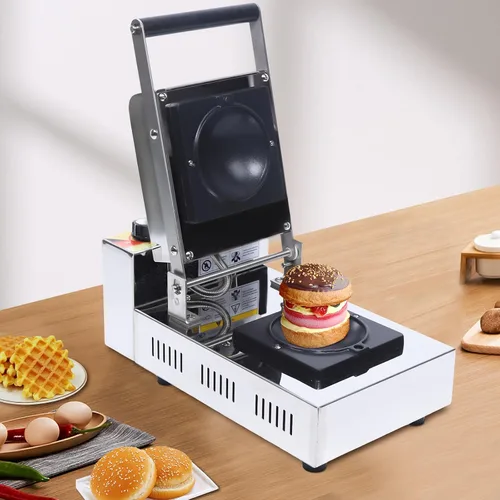 Vista 4 de Máquina para hacer hamburguesas de helado de 1000 Kw, máquina para hacer hamburguesas ovfo para encimera, sandwichera de helado 122-482℉