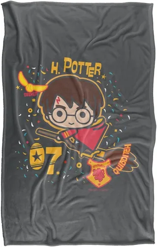 Vista 2 de Harry Potter H. Potter 07 Quidditch Chibi Silky Touch Manta súper suave 36 x 58 pulgadas, H. Potter 07 Quidditch Chibi