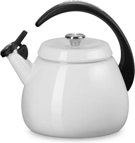 Vista 20 de Le Creuset - Tetera de cloche esmaltada en acero, 2.2 cuartos de galón, Cerise