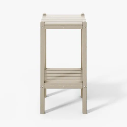 Vista 30 de WestinTrends Malibu - Mesa auxiliar cuadrada para exterior para silla Adirondack, teca