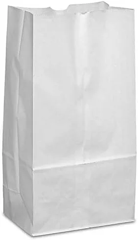 Vista 4 de Bolsas pequeñas de papel blanco Kraft - 3 x 2 x 6 pulgadas, recuerdos de fiesta, galletas, dulces, recuerdos de boda - 100 por paquete