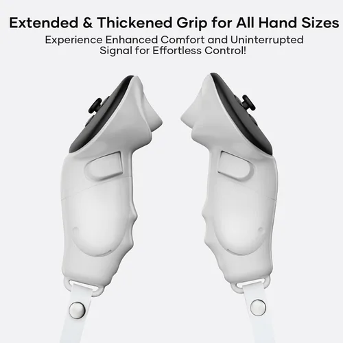 Vista 4 de X-SUPER HOME Magnetic Controller Grip Compatible for Meta Quest 3 VR Accessories Ergonomic Extended Design Easy Installation Enhanced Comfort