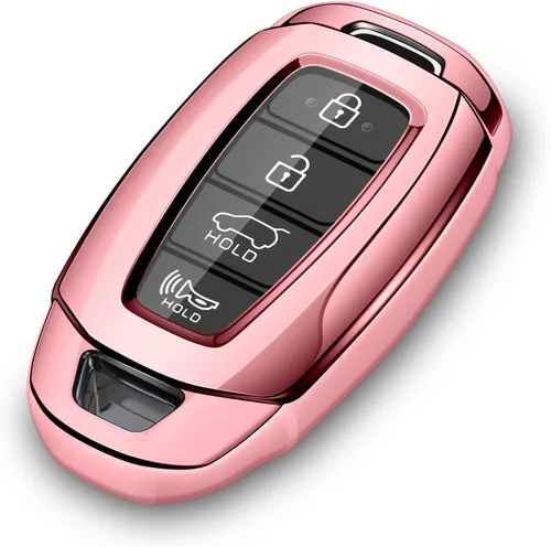 Vista 6 de Funda para Llavero de Coche Compatible con Estuche de Llave Hyundai Protector Rosa Portallaves