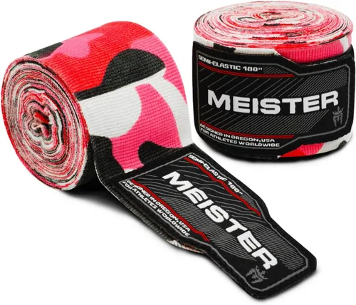 Vista 8 de Vendas para mano semielásticas de 180 pulgadas Meister Adult, vendas para MMA (artes marciales mixtas) y boxeo (par) todos