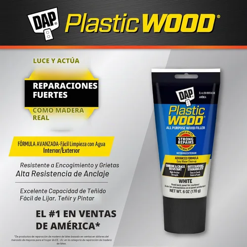 Vista 2 de Dap - Madera plástica. Relleno de madera de látex. Natural. 00581. 6 onzas, 585