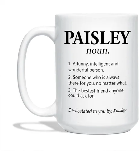 Vista 8 de Tazas de café blancas personalizadas con nombre, taza con nombre personalizado con inicial, taza de cerámica floral personalizada, regalo