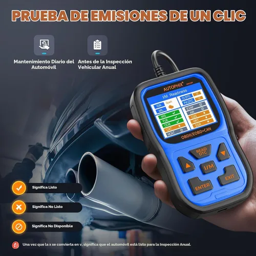Vista 5 de AUTOPHIX Escáner OM126P+ OBD2, lector de código de luz de verificación del motor, escáner de código de automóvil para diagnóstico automotriz, leer