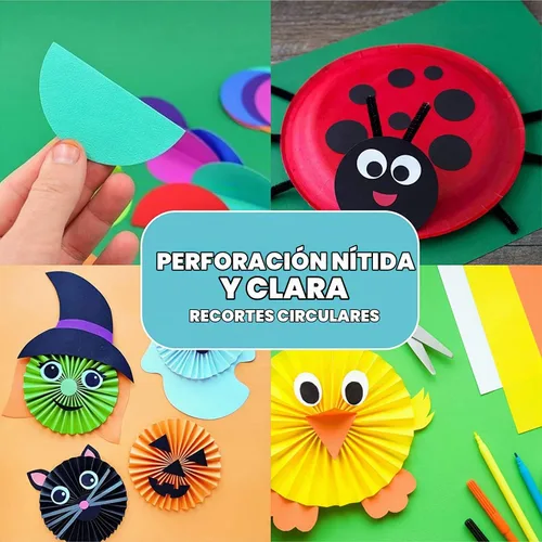 Vista 7 de BearBoss Perforadora Circular de 2 Pulgadas, Perforadora de Formas, Juego de Perforadoras de Papel para Scrapbooking, Papel de Festival, Tarjetas