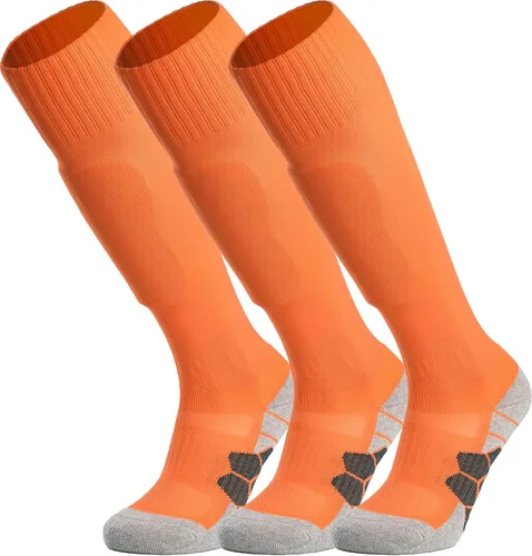 Vista 28 de APTESOL - Calcetas de fútbol hasta la rodilla (paquetes de 1/3/5) Calcetas acojinadas para niños, jóvenes, adultos, para equipos deportivos OTC