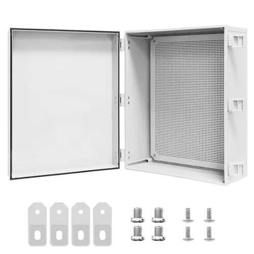 Vista 15 de Caja de conexiones de plástico ABS, IP65 resistente al agua y al polvo, recinto eléctrico universal, carcasa con bisagras para uso en interiores