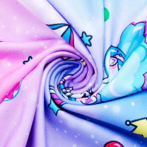 Vista 3 de Camisón de noche para niñas, unicornio, arco iris, princesa, pijama, ropa de dormir