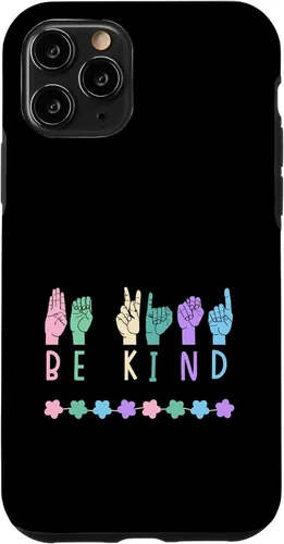 Vista 29 de Sign Language Be Kind Kindness ASL Pastel Pink Purple Blue Case for iPhone 16