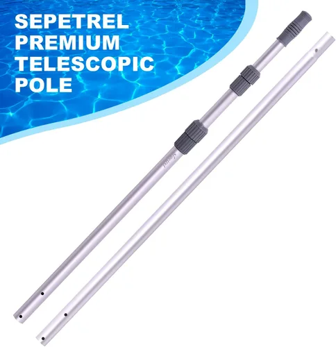 Vista 5 de Sepetrel Poste de piscina – Postes telescópicos profesionales de limpieza de piscina de 12 pies, poste telescópico ajustable, para red