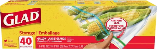 Vista 7 de Glad Bolsas de almacenamiento de alimentos con cremallera para congelador - Galón - 20