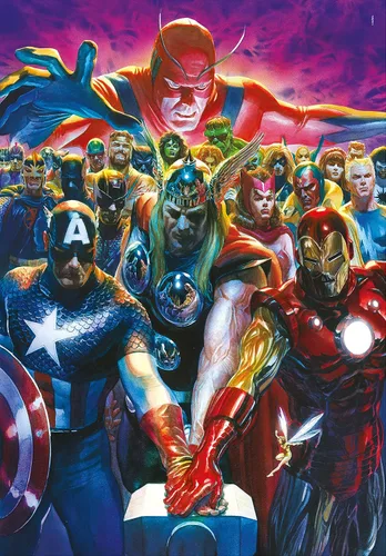 Vista 2 de Clementoni - 39672 - Puzzle Marvel The Avengers - Rompecabezas de 1000 piezas, hecho en Italia, rompecabezas para adultos