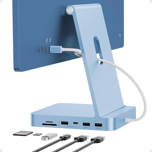Vista 11 de HUB USB C para iMac de 24 pulgadas 2024 M4 con carcasa M.2 SSD NVMe de 4 TB