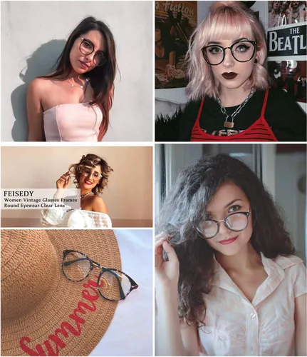 Vista 6 de FEISEDY - Lentes de sol para mujer, diseño vintage B2260