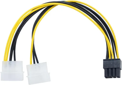 Vista 10 de Paquete de 2 cables de alimentación de 4 pines MOLEX a 6 pines para tarjeta de video GPU, 8.6’’ 22cm