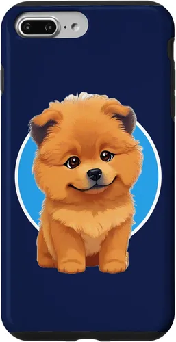 Vista 9 de iPhone 15 Cute Happy Chow Puppy Dog Cartoon Dog to Fall in Love Case