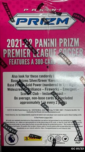 Vista 4 de Premier League Soccer 2021/22 Blaster Box Prizm Factory Sellado 6 paquetes por caja, 4 tarjetas por paquete